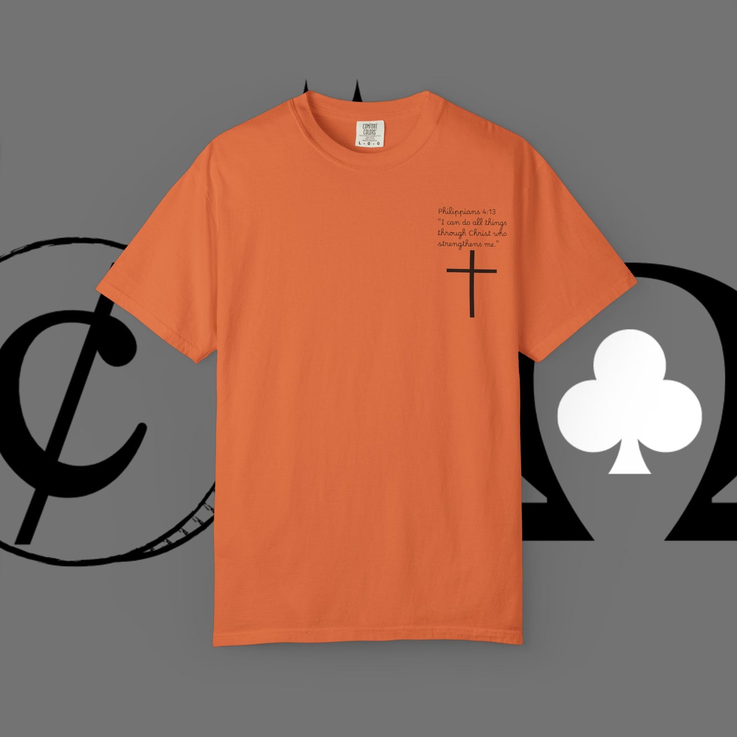 God First Cross T-Shirt — Faith-Based Christian Tee ("God First" Back Print)