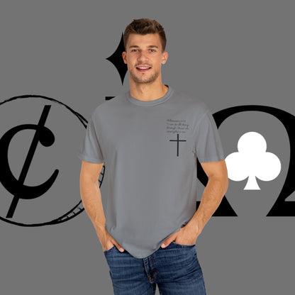 God First Cross T-Shirt — Faith-Based Christian Tee ("God First" Back Print)