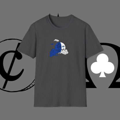 Ocean Wave Graphic T-Shirt — Blue Surf Sunset Design