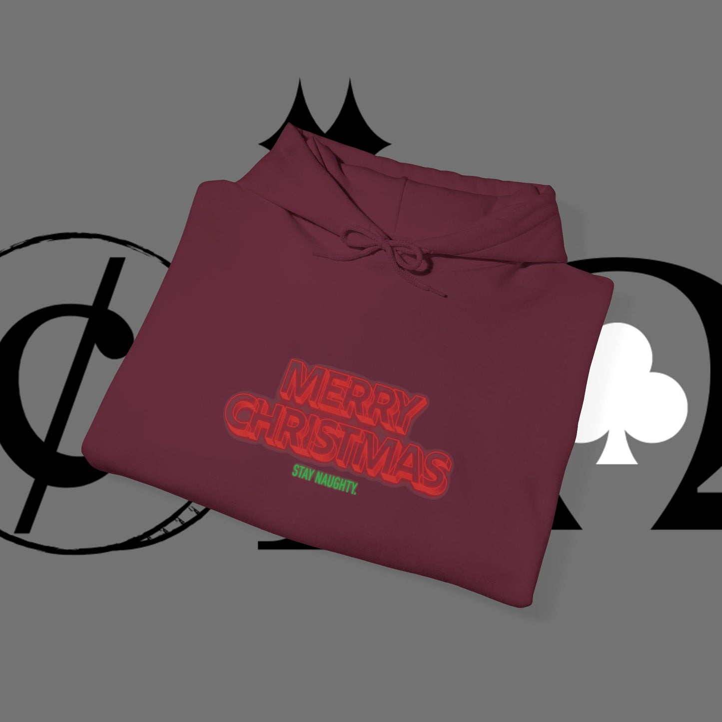 Christmas Hoodie — 'Merry Christmas' Front & 'Naughty is the New Nice' Back Holiday Hoodie