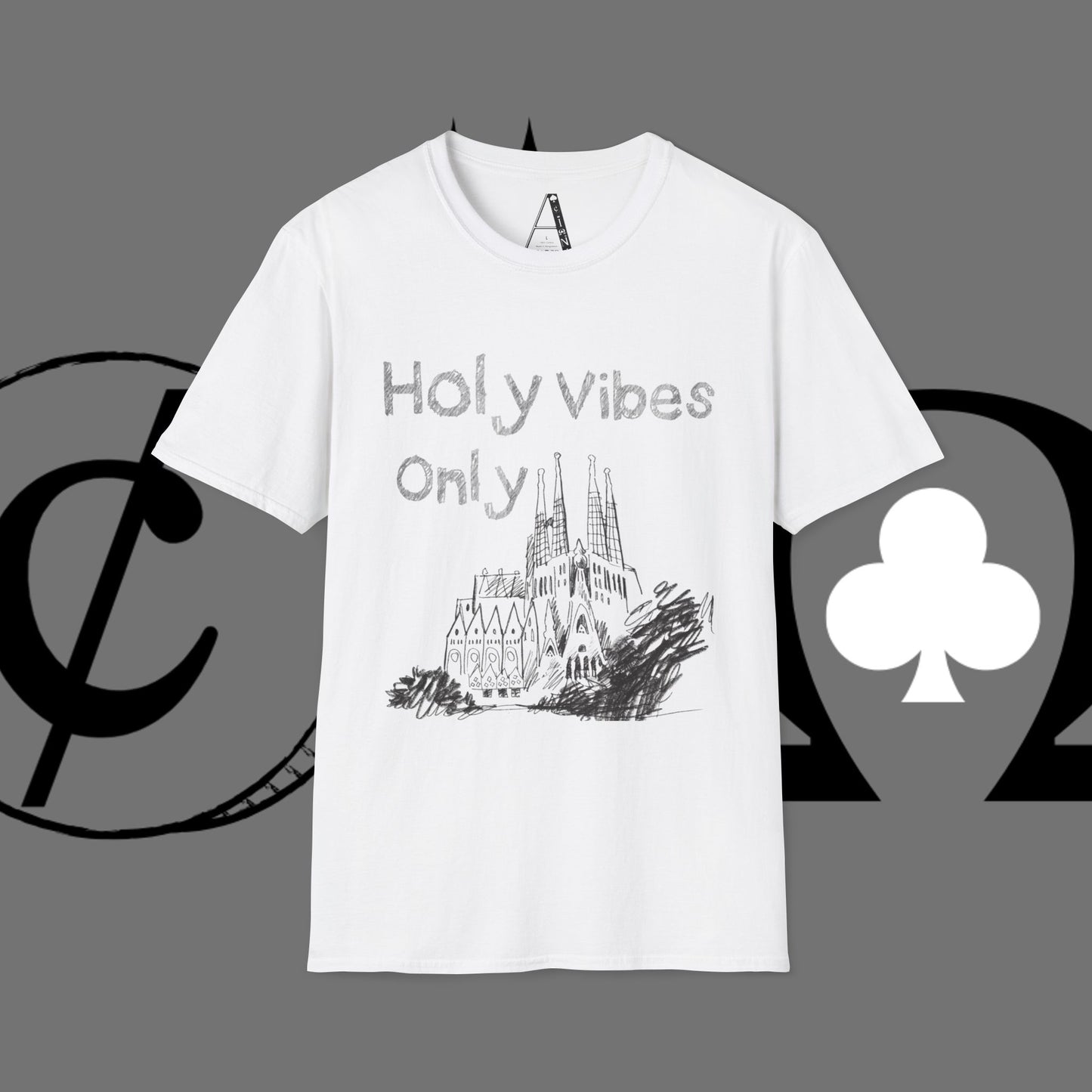 Christian Cross T-Shirt — Grunge Crown of Thorns Design