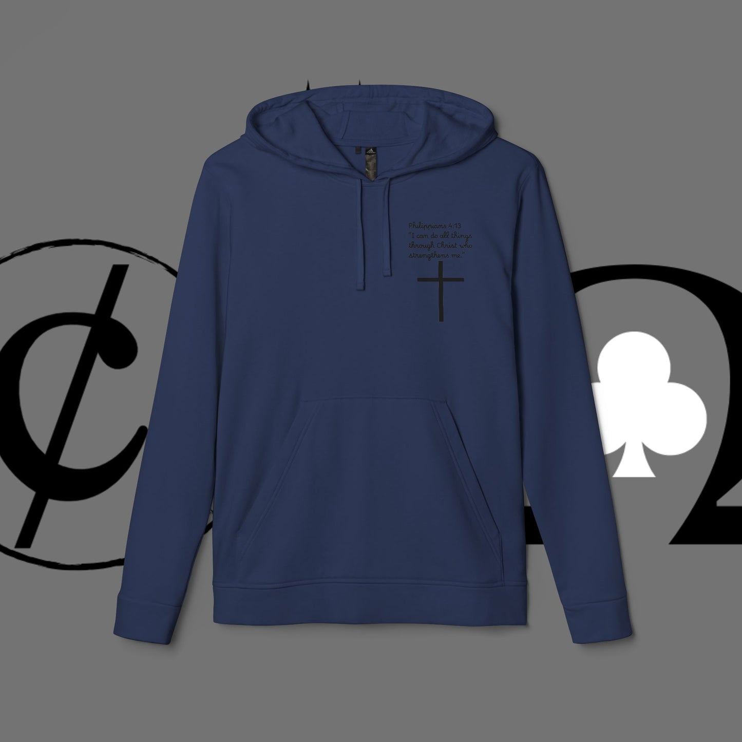 Christian Cross Hoodie — "Go At" Graphic Spiritual Sweatshirt