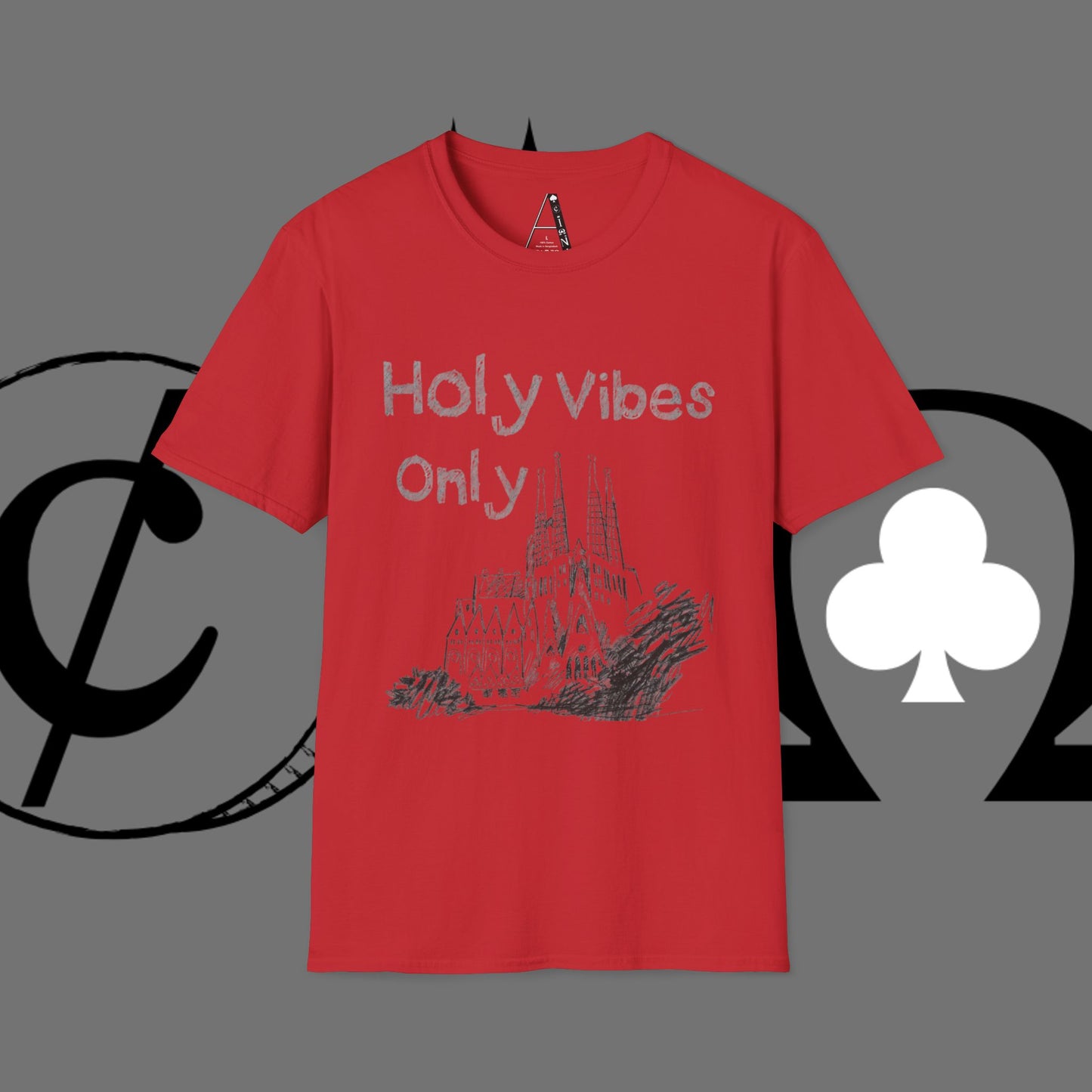 Christian Cross T-Shirt — Grunge Crown of Thorns Design