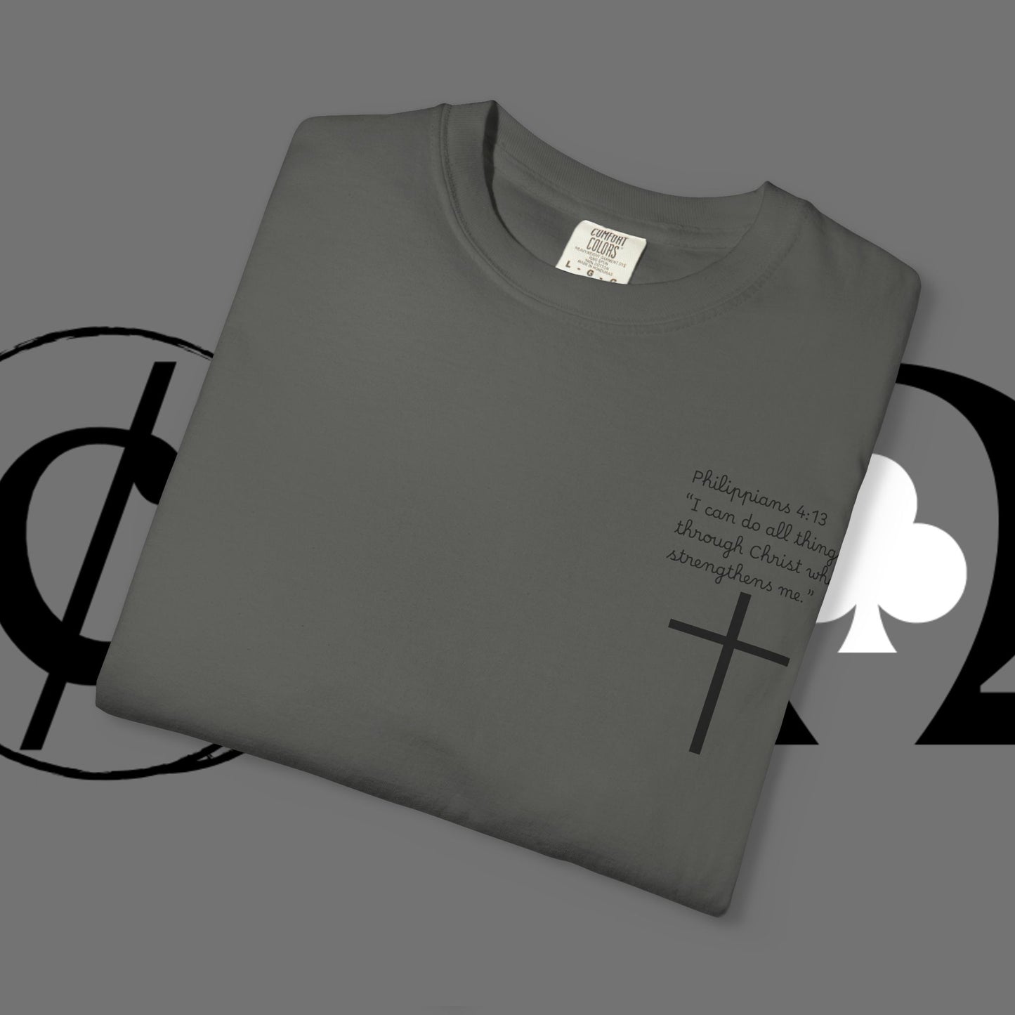 God First Cross T-Shirt — Faith-Based Christian Tee ("God First" Back Print)