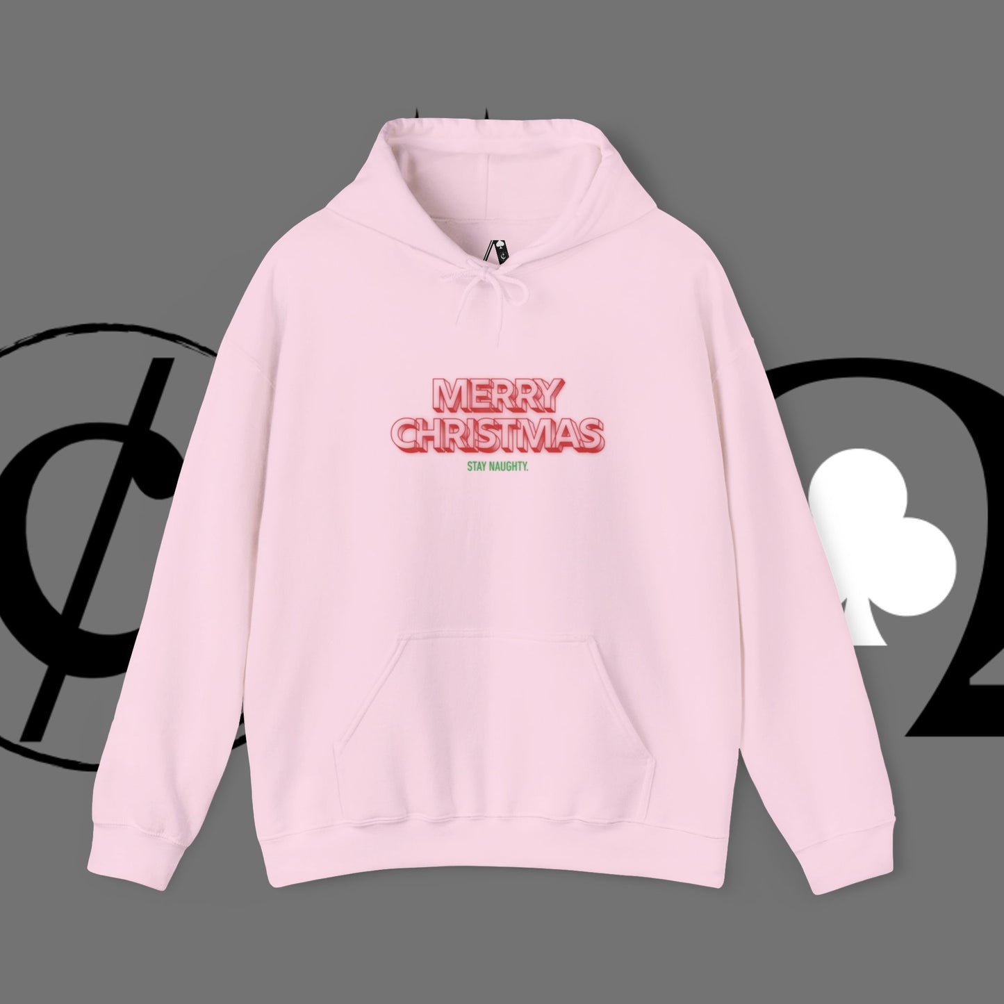 Christmas Hoodie — 'Merry Christmas' Front & 'Naughty is the New Nice' Back Holiday Hoodie