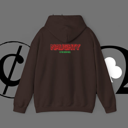 Christmas Hoodie — 'Merry Christmas' Front & 'Naughty is the New Nice' Back Holiday Hoodie