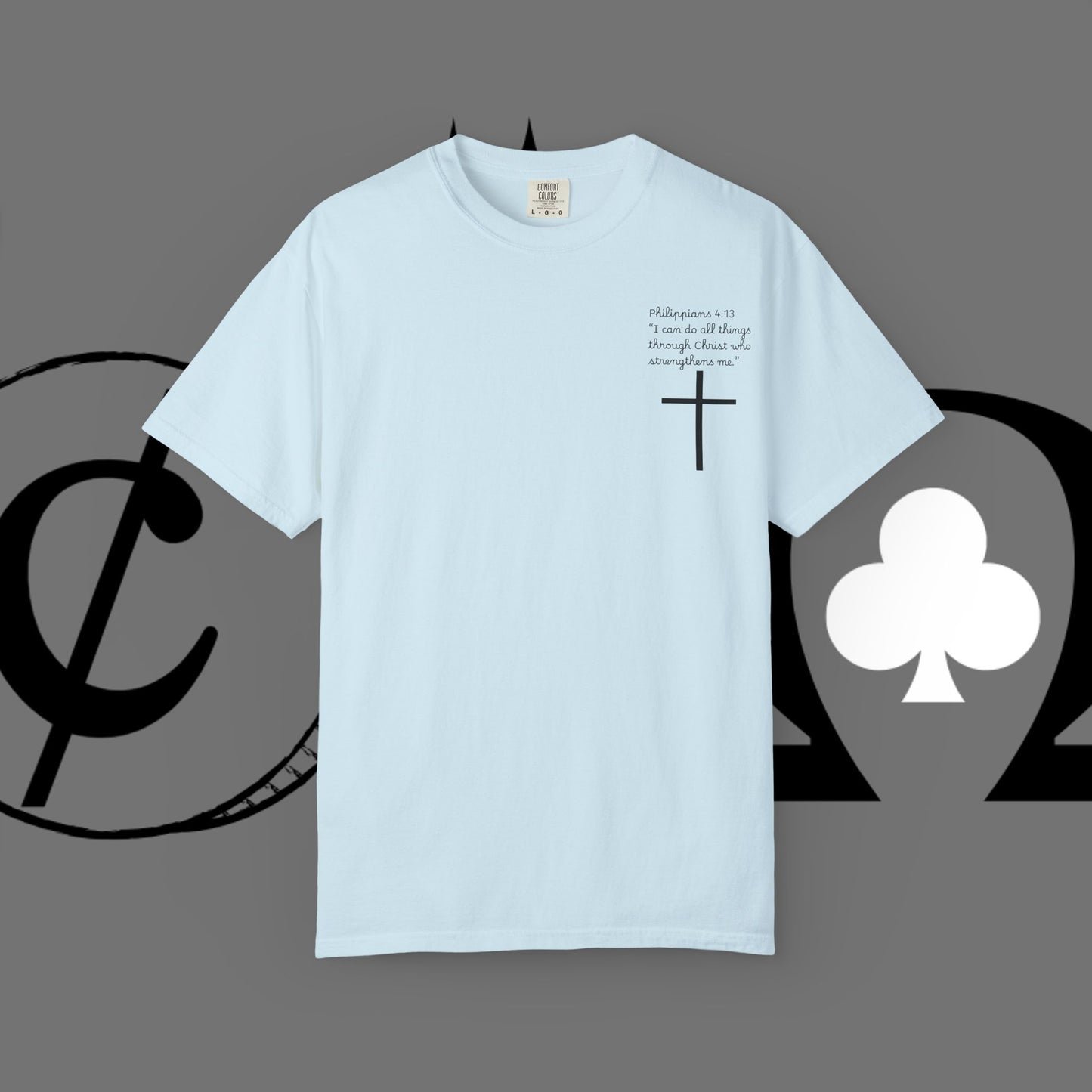 God First Cross T-Shirt — Faith-Based Christian Tee ("God First" Back Print)