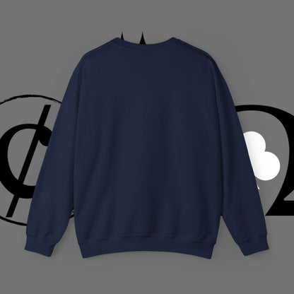 Ocean Wave Crewneck Sweatshirt — Minimal Blue Surf Graphic