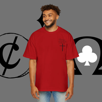 Action Symbol Tee — Minimal Graphic Men's Oversized T-Shirt