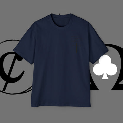 Action Symbol Tee — Minimal Graphic Men's Oversized T-Shirt