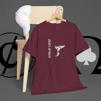 Minimal Whale Tail Tee — Japanese Kanji Nautical Graphic T-Shirt