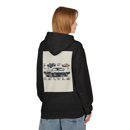 Classic Muscle Car Hoodie — Vintage Camaro Diagram Print
