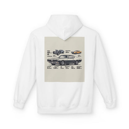 Classic Muscle Car Hoodie — Vintage Camaro Diagram Print