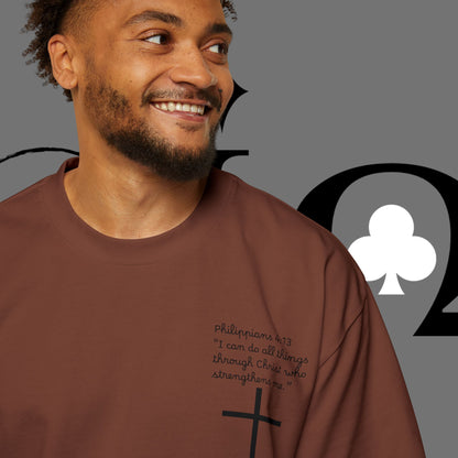 Action Symbol Tee — Minimal Graphic Men's Oversized T-Shirt