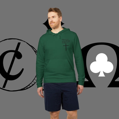 Christian Cross Hoodie — "Go At" Graphic Spiritual Sweatshirt