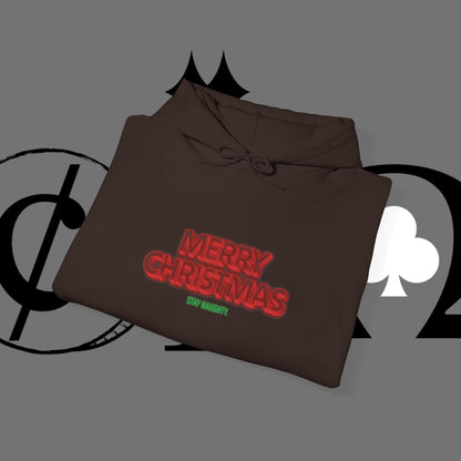 Christmas Hoodie — 'Merry Christmas' Front & 'Naughty is the New Nice' Back Holiday Hoodie