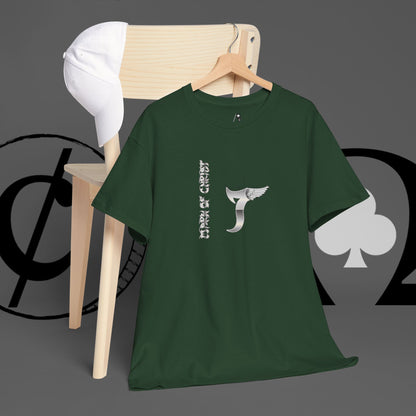 Minimal Whale Tail Tee — Japanese Kanji Nautical Graphic T-Shirt