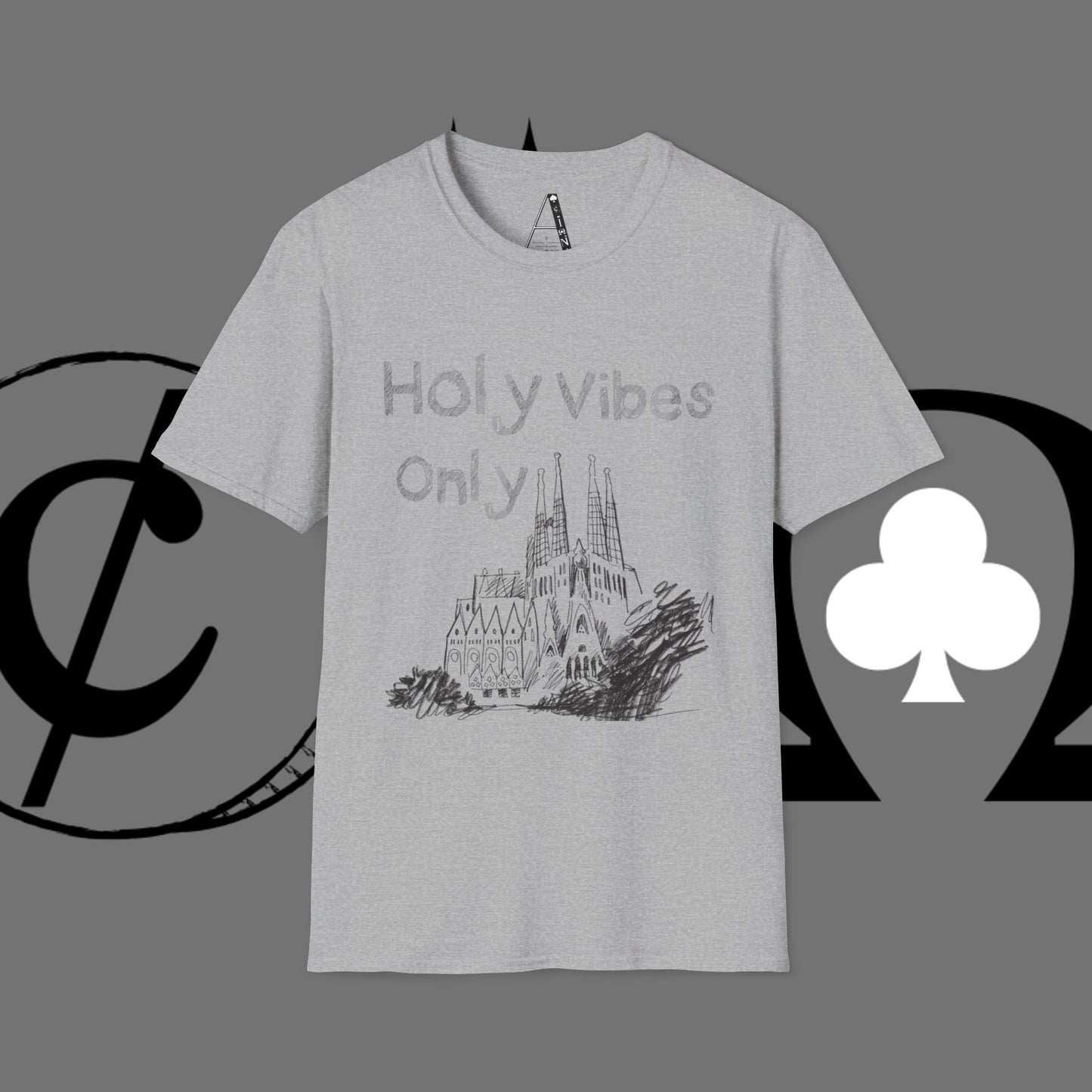 Christian Cross T-Shirt — Grunge Crown of Thorns Design