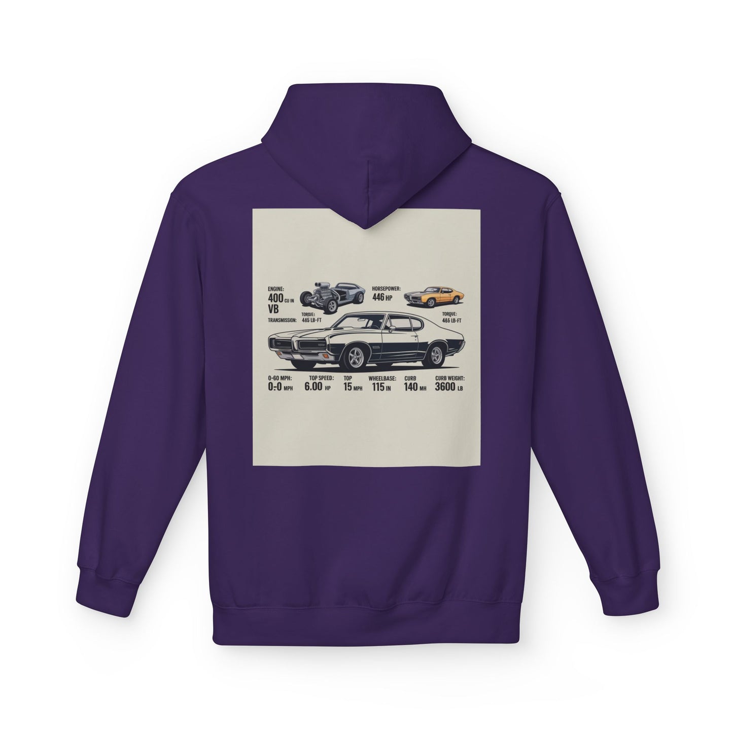 Classic Muscle Car Hoodie — Vintage Camaro Diagram Print