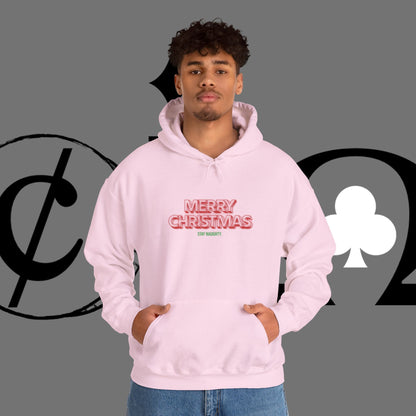 Christmas Hoodie — 'Merry Christmas' Front & 'Naughty is the New Nice' Back Holiday Hoodie