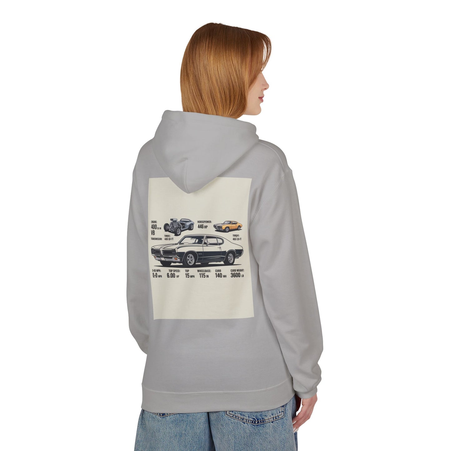 Classic Muscle Car Hoodie — Vintage Camaro Diagram Print
