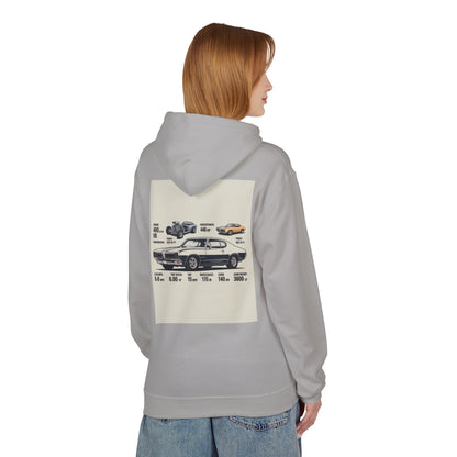 Classic Muscle Car Hoodie — Vintage Camaro Diagram Print