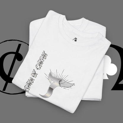 Minimal Whale Tail Tee — Japanese Kanji Nautical Graphic T-Shirt