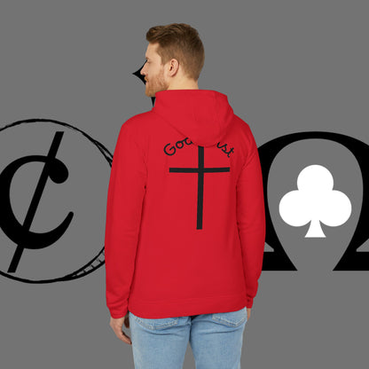 Christian Cross Hoodie — "Go At" Graphic Spiritual Sweatshirt