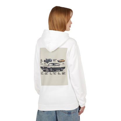 Classic Muscle Car Hoodie — Vintage Camaro Diagram Print