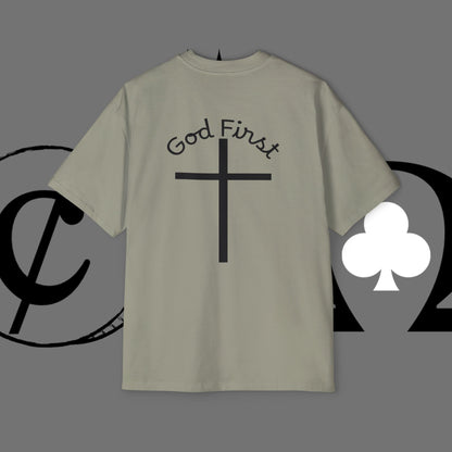 Action Symbol Tee — Minimal Graphic Men's Oversized T-Shirt