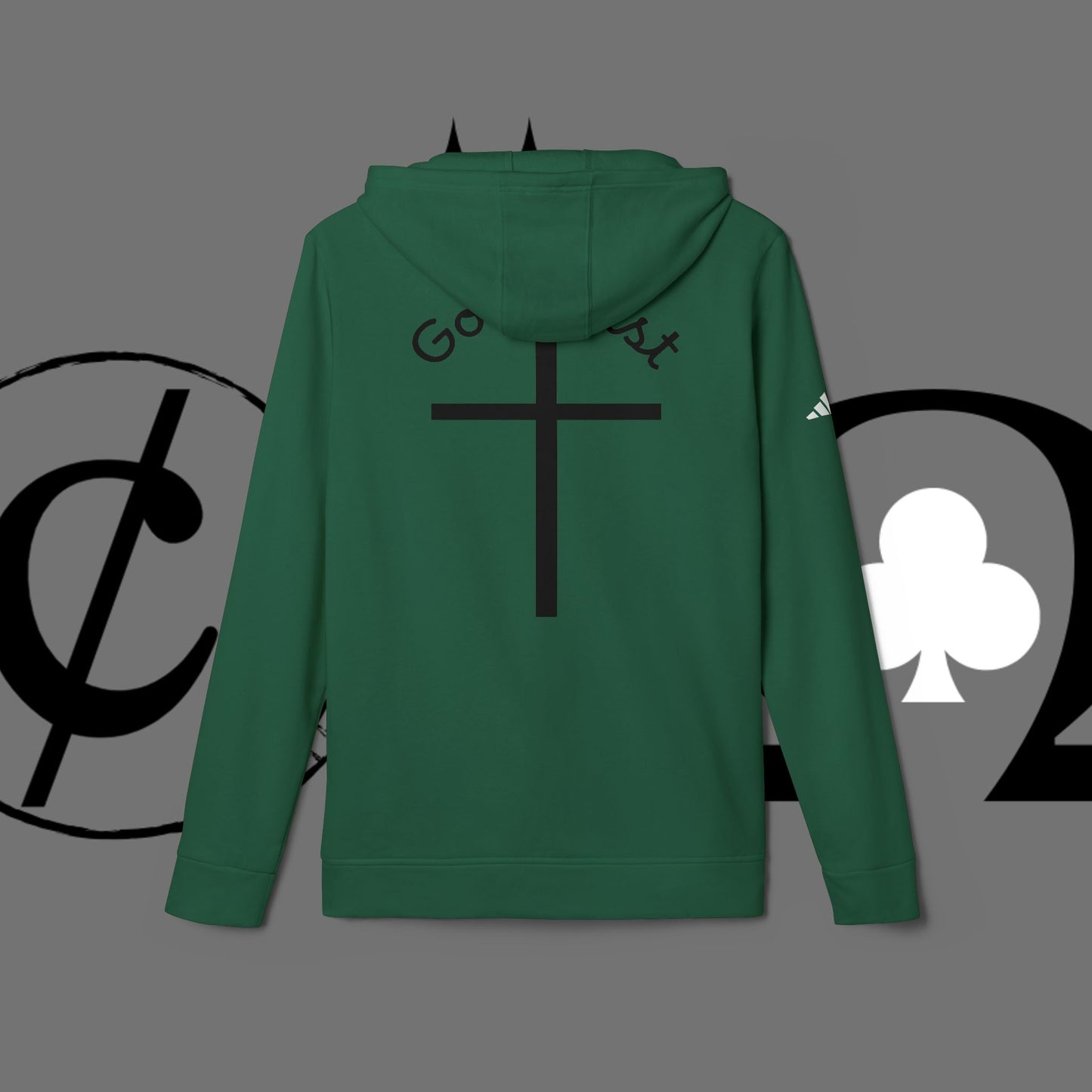 Christian Cross Hoodie — "Go At" Graphic Spiritual Sweatshirt