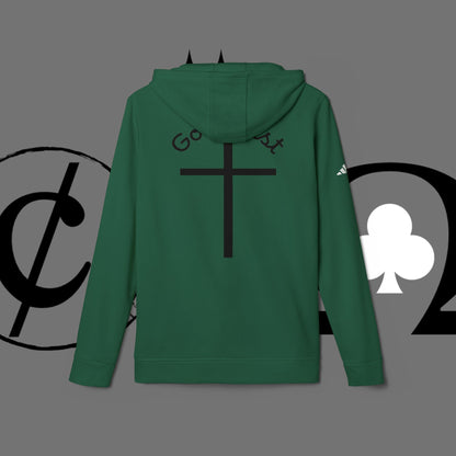 Christian Cross Hoodie — "Go At" Graphic Spiritual Sweatshirt