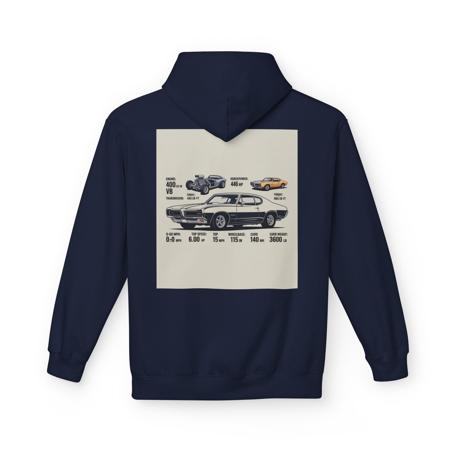 Classic Muscle Car Hoodie — Vintage Camaro Diagram Print