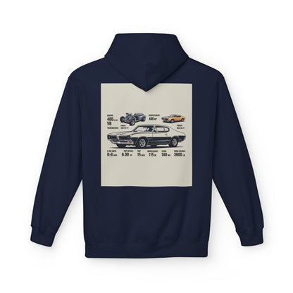 Classic Muscle Car Hoodie — Vintage Camaro Diagram Print