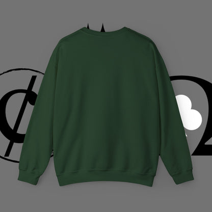 Ocean Wave Crewneck Sweatshirt — Minimal Blue Surf Graphic