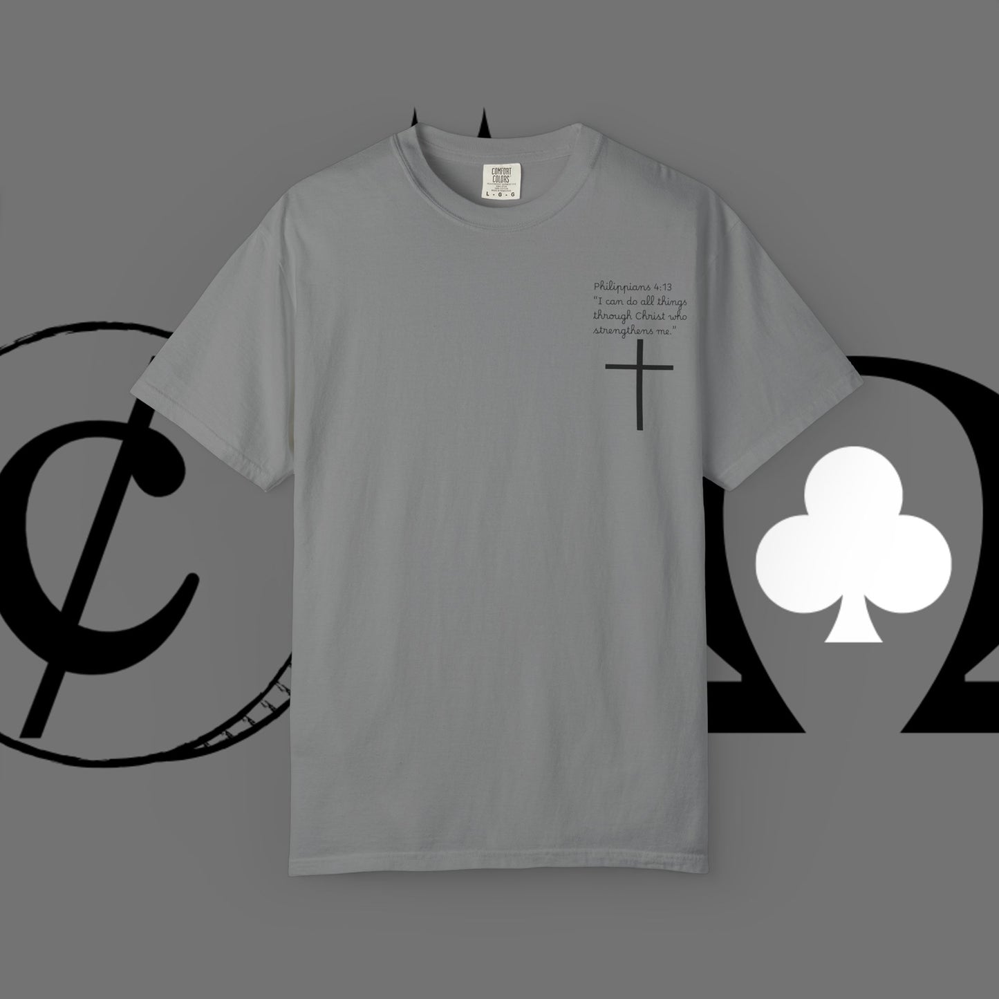 God First Cross T-Shirt — Faith-Based Christian Tee ("God First" Back Print)
