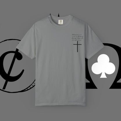 God First Cross T-Shirt — Faith-Based Christian Tee ("God First" Back Print)