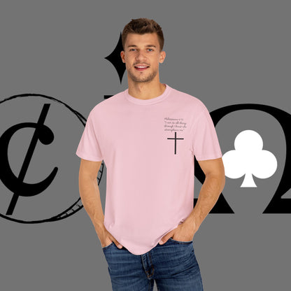 God First Cross T-Shirt — Faith-Based Christian Tee ("God First" Back Print)
