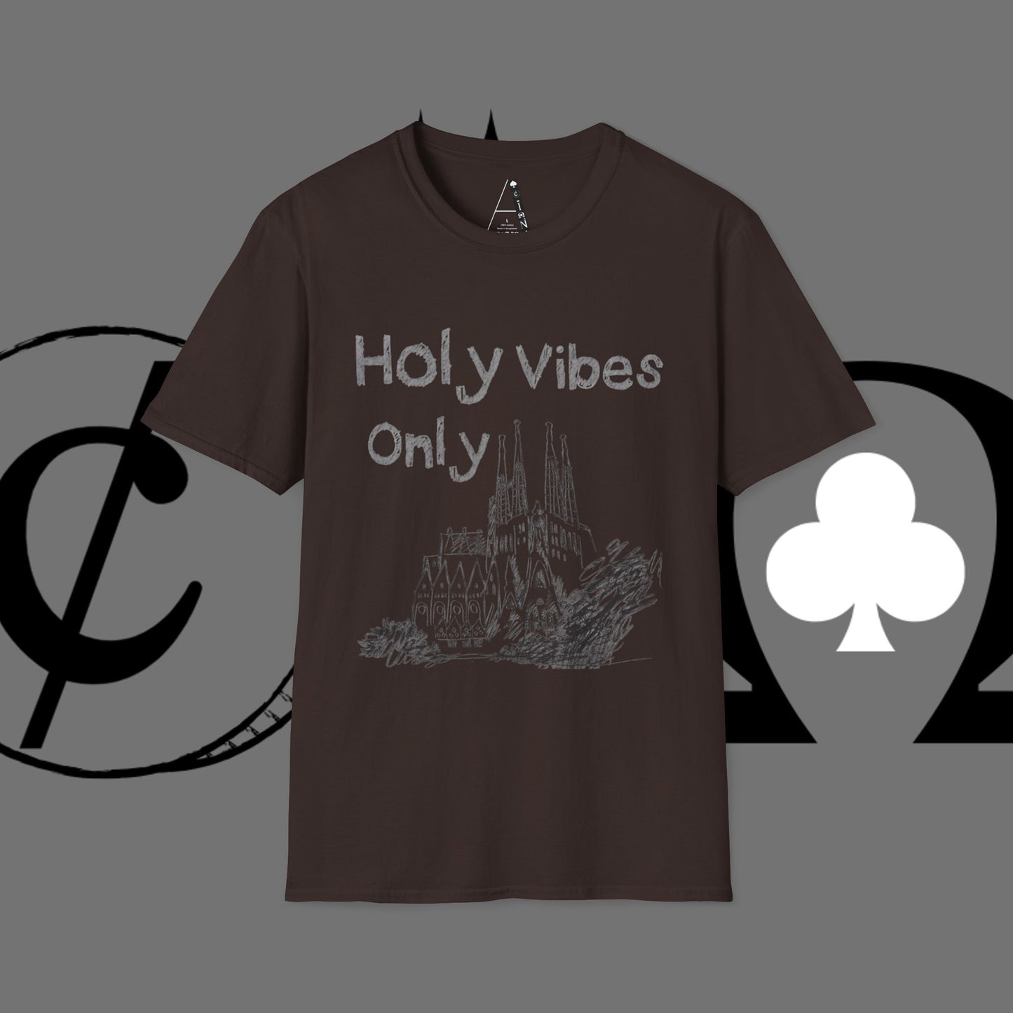Christian Cross T-Shirt — Grunge Crown of Thorns Design