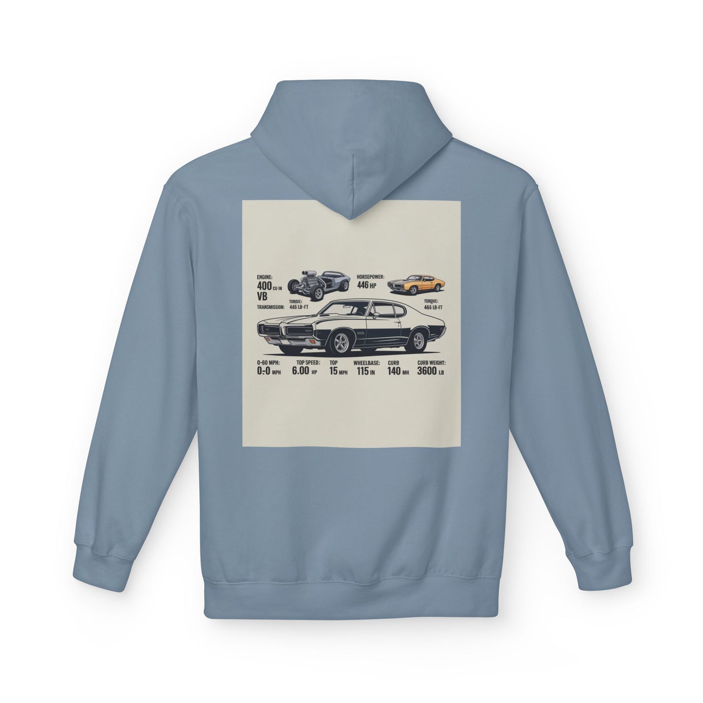 Classic Muscle Car Hoodie — Vintage Camaro Diagram Print