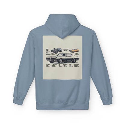 Classic Muscle Car Hoodie — Vintage Camaro Diagram Print