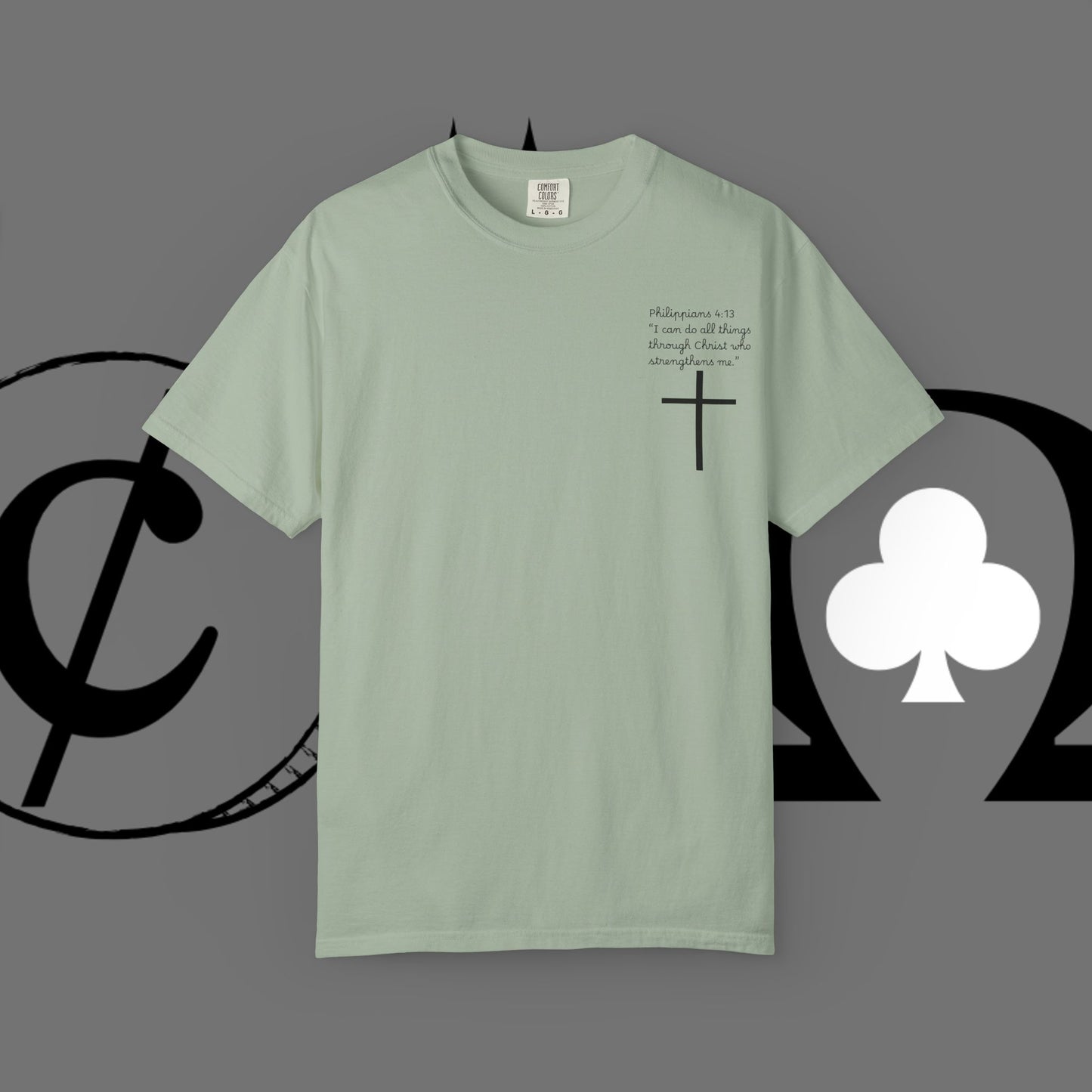 God First Cross T-Shirt — Faith-Based Christian Tee ("God First" Back Print)