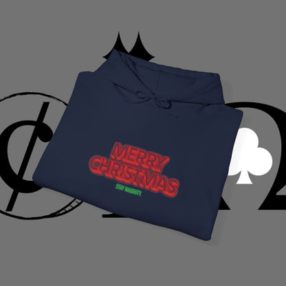 Christmas Hoodie — 'Merry Christmas' Front & 'Naughty is the New Nice' Back Holiday Hoodie
