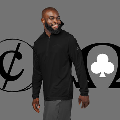 Embroidered 'Good Friend' adidas Quarter-Zip Pullover