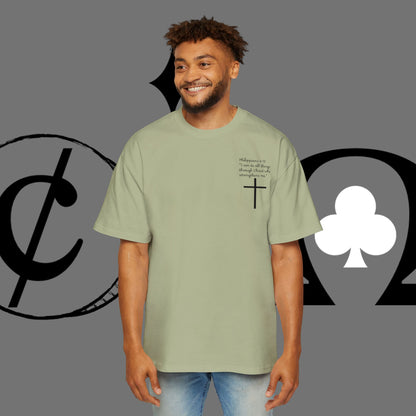 Action Symbol Tee — Minimal Graphic Men's Oversized T-Shirt