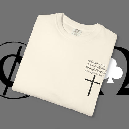 God First Cross T-Shirt — Faith-Based Christian Tee ("God First" Back Print)