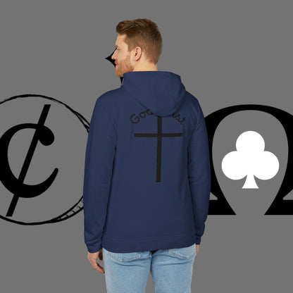 Christian Cross Hoodie — "Go At" Graphic Spiritual Sweatshirt