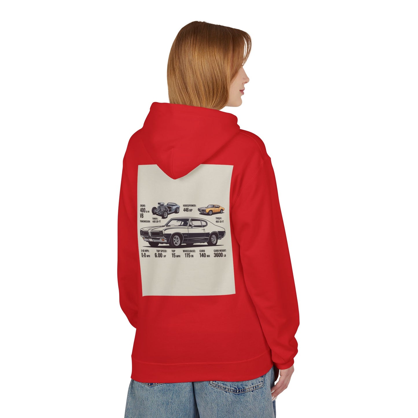 Classic Muscle Car Hoodie — Vintage Camaro Diagram Print
