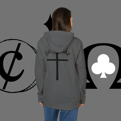 Christian Cross Hoodie — "Go At" Graphic Spiritual Sweatshirt