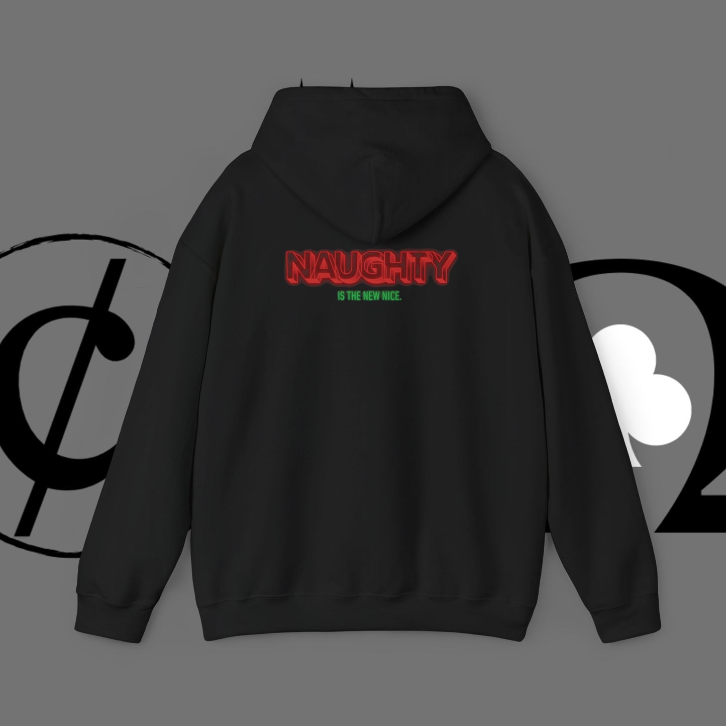 Christmas Hoodie — 'Merry Christmas' Front & 'Naughty is the New Nice' Back Holiday Hoodie